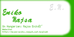 eniko majsa business card